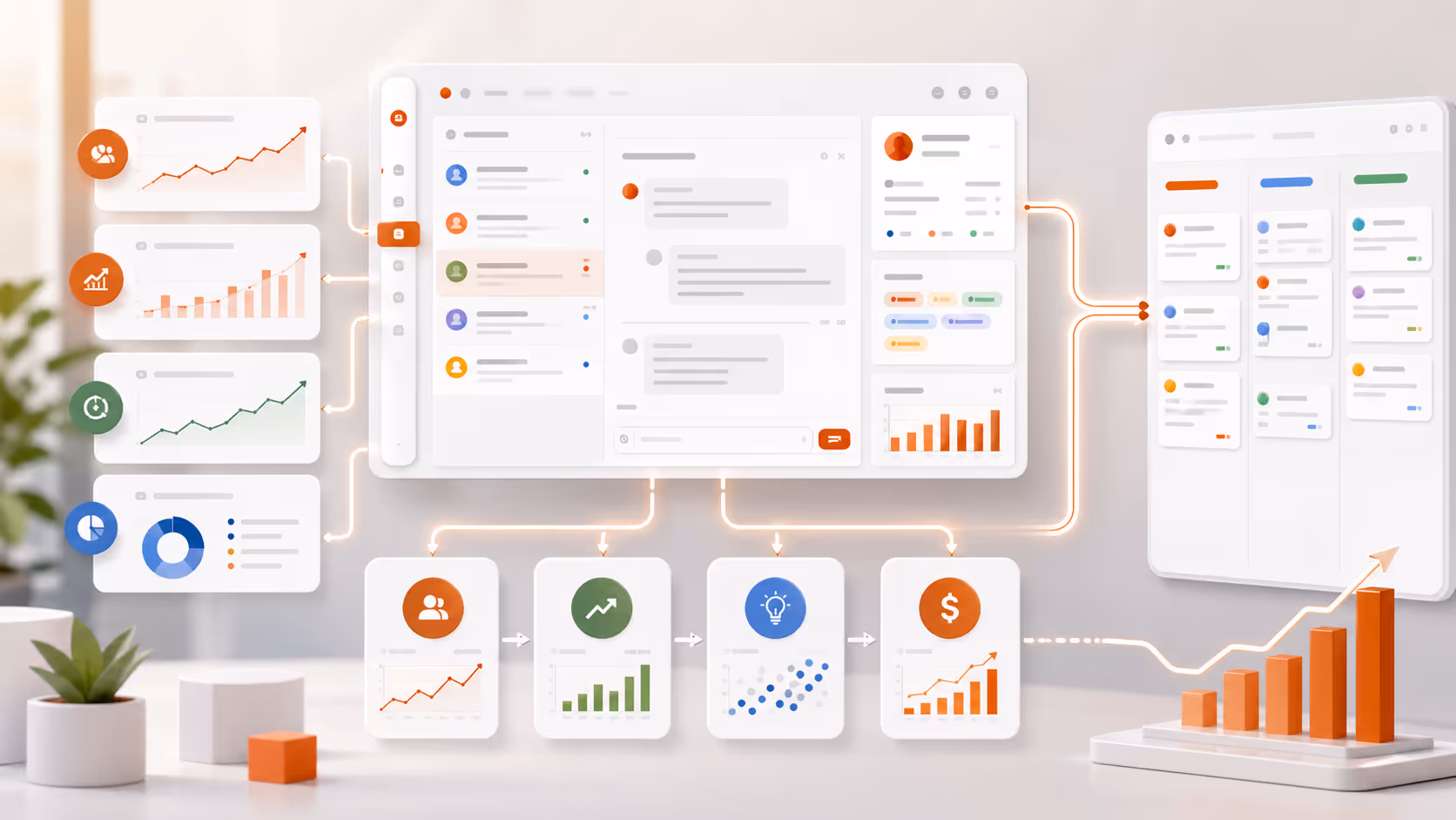 Customer support product growth ROI dashboard connecting tickets to retention and revenue signals